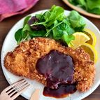 【デミグラスチキンかつ】サクふわ！ソースが美味しい♪