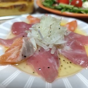 1171489の作ってみた!投稿(【基本のサーモンカルパッチョ】簡単！激うま！新玉ねぎで！)