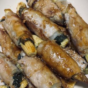 yuu17の作ってみた!投稿(【ヤングコーンの梅しそ巻き】今だけの旬の味。)