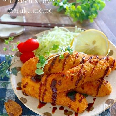 チーズ伸びすぎ！鶏ささみのチーズロールカツ