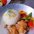 炊飯器で作る！バターコーンライスとチキンソテー
