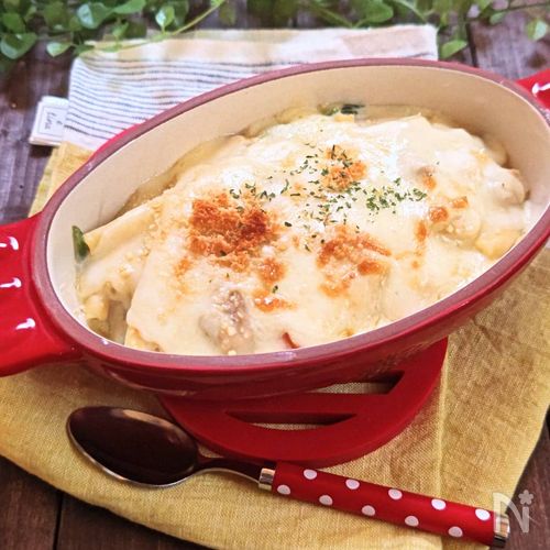 ワンポットde米粉の豆乳マカロニグラタン