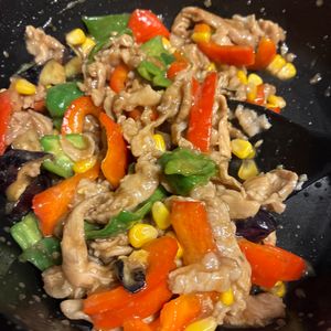 1169387の作ってみた!投稿(豚肉と茄子とピーマンのとろとろ甘酢炒め😋食欲がわくね～😉)