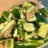 りりの作ってみた!投稿(5分で完成!【きゅうりのやみつき中華風ツナ和え】胡麻油香る♩)