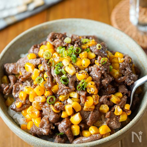 【やみつき♡︎上州牛と生とうもろこしのうま味噌バター丼】