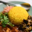 炊飯器でインドカレー店のターメリックライス