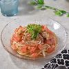 カリカリ豚とトマトの冷製和風パスタ│めんつゆで簡単!リピ確定の工程6