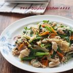 夏バテさんの野菜炒め  豚肉とにらのシソ風味いため