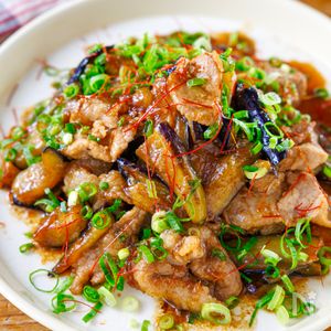 【おいしさ悶絶級！】豚こま茄子のしょうがポン照り☆ご飯が進む