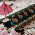 カニカマのきゅうりロール梅オカカ風味