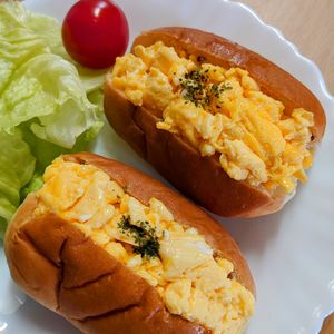 まゆのの作ってみた!投稿(やさしい味のふわとろ卵サンド)