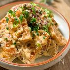 【れんこんと鶏肉のガーリック味噌マヨ】ごはんもお酒も止まらん
