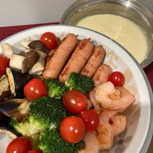 すみれの作ってみた!投稿(簡単お手軽♪子供と一緒に食べれるチーズフォンデュ♡)
