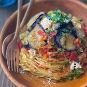フレッシュトマトと茄子のコク旨パスタ