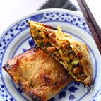 おうち居酒屋メニュー　高菜入りきつね納豆。
