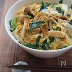 時短朝ごはん。レンジで！野菜たっぷり衣笠丼