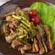 【ご飯に最高】豚こま肉と茄子ニンニクの芽のオイスター炒め