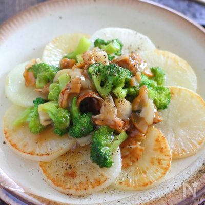 大根ステーキ帆立あん