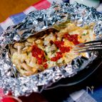 トースターで完成！きのこのホイルチーズ焼き〜ハリッサソース
