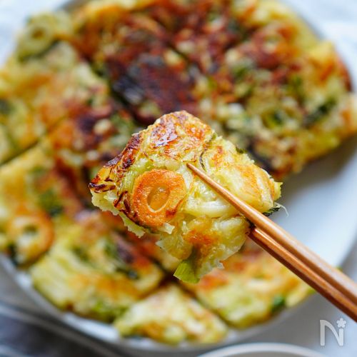 楽ちん♪コスパ【うどんチヂミ】もっちもち！超速ワンパン