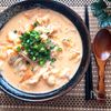 ランチにパパッと激ウマ♡豚キムチ豆乳うどん