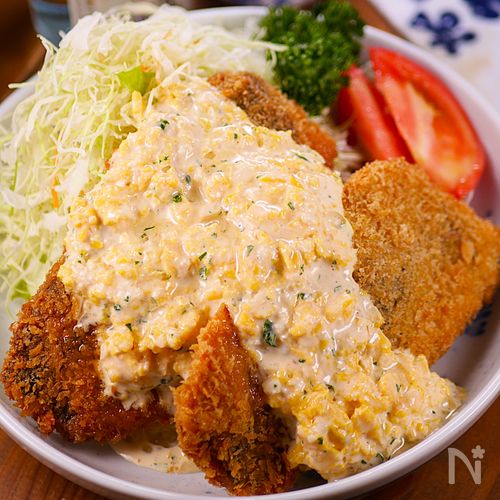 特製タルタルソースが甘～い🤭💕肉厚ふわふわアジフライ🐟