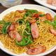 【ウインナーピーマンのにんにく醤油焼きそば】お酒に合う♪