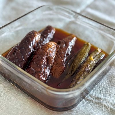 オーブンでヘルシー!ナスとオクラのやみつき焼き浸し