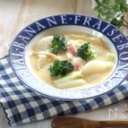 コーンクリーム缶で作る冬野菜たっぷりのスープ