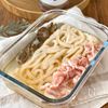 【レンジだけ！豚バラとあさりの白だしうどん】うま味たっぷり♪の工程1