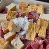 【厚揚げと砂肝のタルタル南蛮】節約/がっつり食べたいの工程1