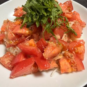 ゆっこの作ってみた!投稿(混ぜてかけるだけ◎さっぱり美味しい♪【ツナトマそうめん】)