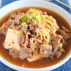 フライパン10分で完成♪「牛こま切れ肉のすき焼き風」