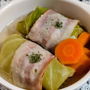 まゆのの作ってみた!投稿(我が家のやさしい味♩じんわりしみしみロールキャベツ)