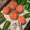 【冬のボリューム主菜】ピーマンと椎茸の肉詰めの工程2