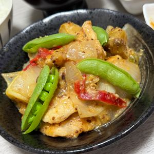 みーこの作ってみた!投稿(しっとりジューシー！【鶏むね肉と春野菜のハニーマスタード】)
