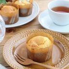 ホットケーキミックスで簡単おうちカフェ♪桃マフィン