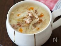 寒い日に食べたい！もやし入り担々スープ