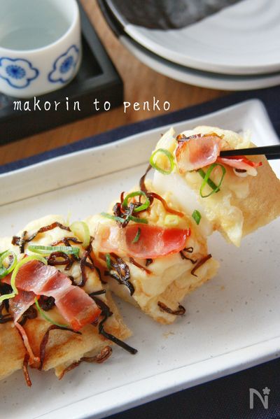 お餅アレンジ トースターで簡単 トロっと餅入り油揚げピザ By まこりんとペン子 レシピサイト Nadia ナディア プロの料理家のおいしいレシピ