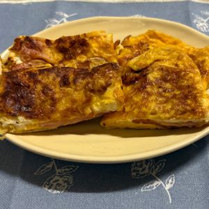 チョビの助の作ってみた!投稿(初心者さん必見！簡単【折り畳み卵焼き】ハム入りで美味しい♡)