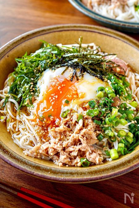 薬味たっぷりぶかっけそうめん
