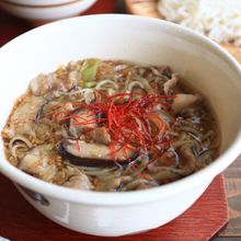 【ネギ豚つけ素麺】絶品漬け汁がつるつる素麺にからむ♪