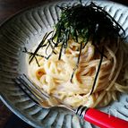 イカとタラコのクリームパスタ～燻製バター風味～