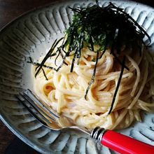 イカとタラコのクリームパスタ～燻製バター風味～
