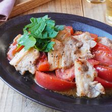 10分！夏のスタミナ飯＼豚肉とトマトのにんにく塩炒め／