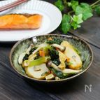 ほっこり定番おかず♡小松菜とごぼう天の煮浸し