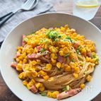 【とうもろこしパスタ】ワンパンで！甘み際立つ！