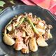 焼くだけ！カブとしめじのベーコンレモン粒マスタードソースがけ