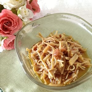 AKARI☆の作ってみた!投稿(レンジでご飯のお供【梅おかかなめたけ】)