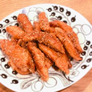 ミルクの作ってみた!投稿(豚バラ（むね肉）竜田の甘辛揚げ【#作り置き#お弁当】)